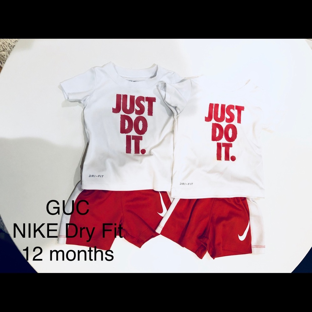 NIKE twin boys 12 months shirts and shorts